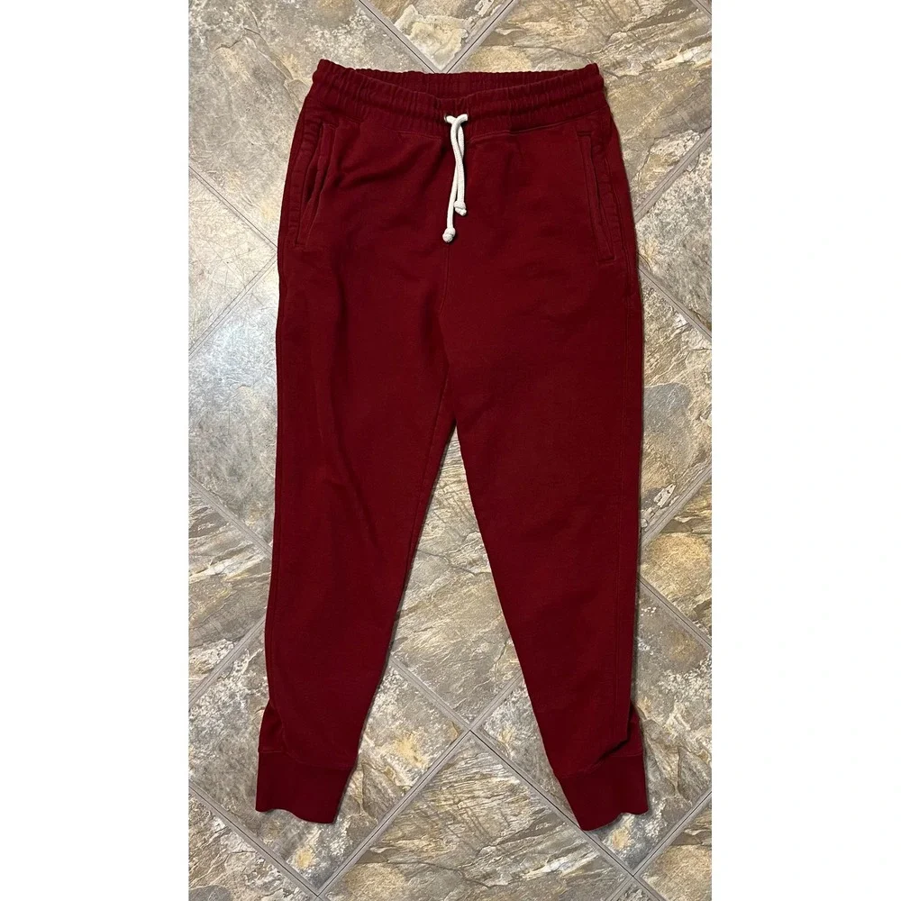 The North Face Joggers Mens Medium Red Fleece Tapered Sweatpants